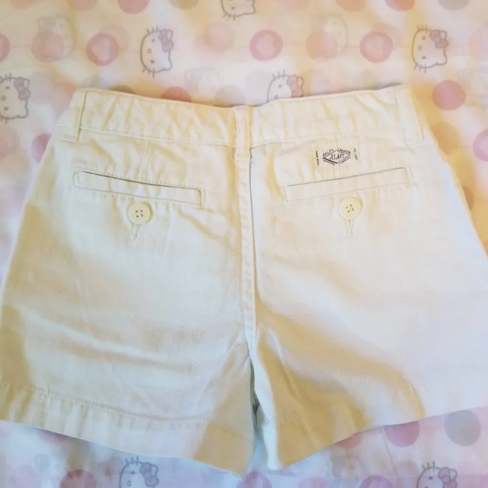NWOT Little Girl white denim Ralph Lauren shorts Size 6 (C4)